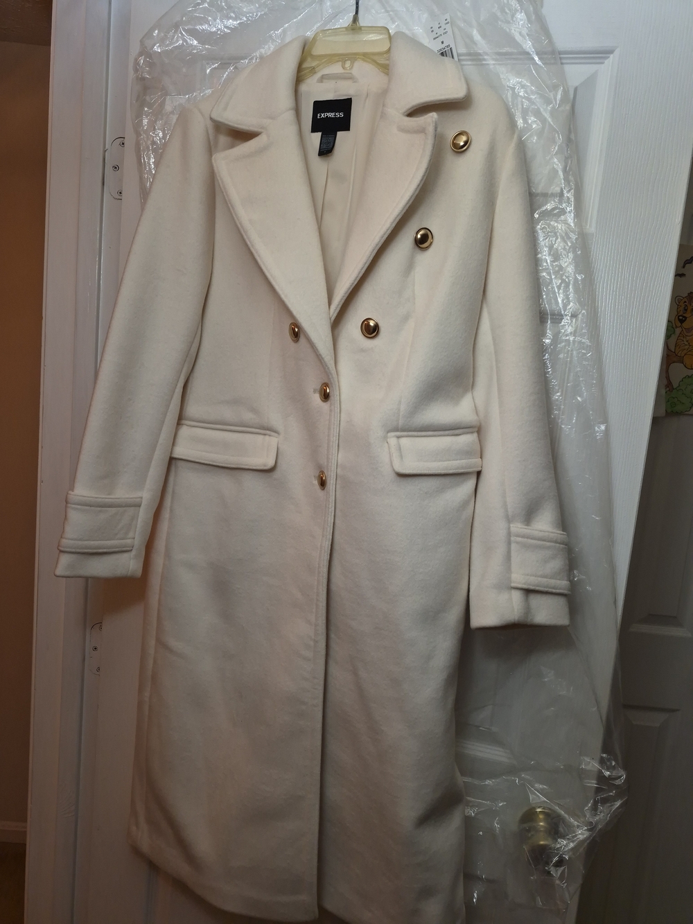 Express Soft Cream Open-Front Sweater Cardigan